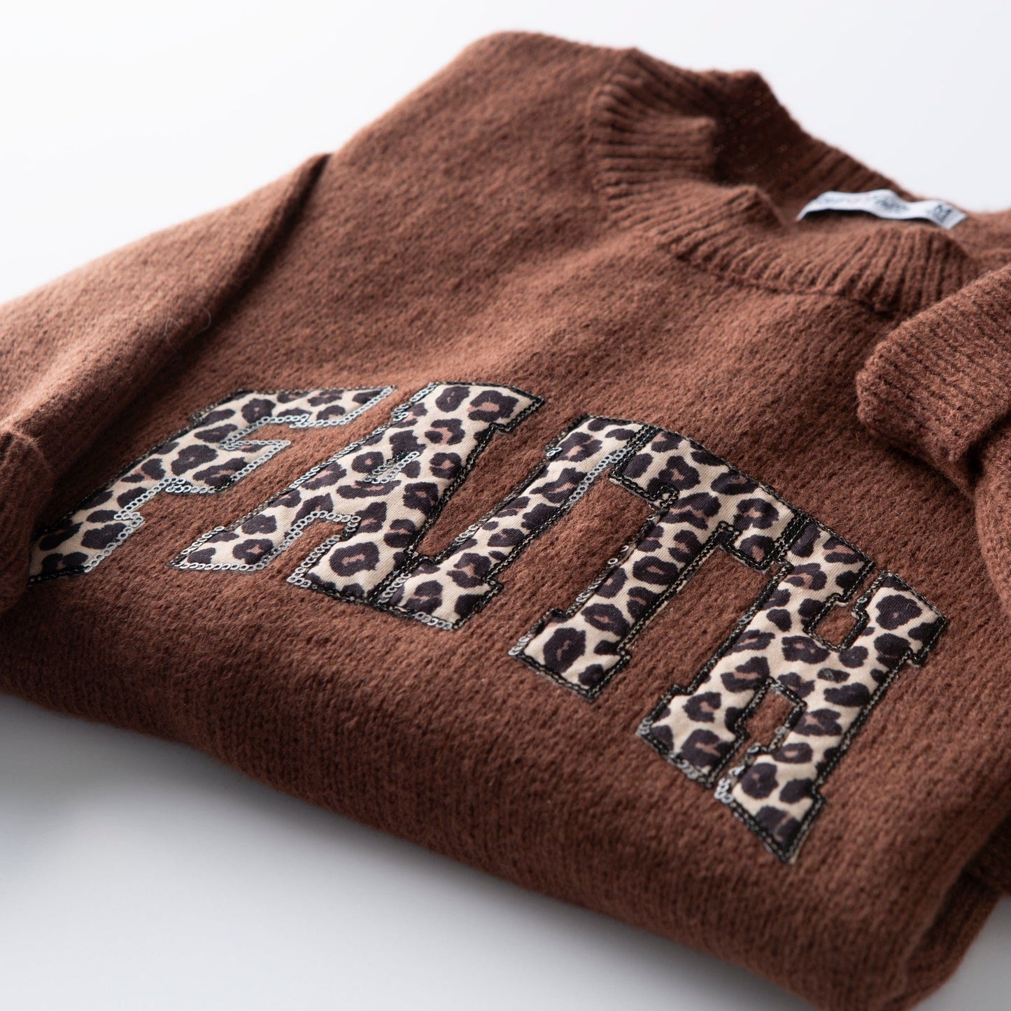 Faith Leopard Embellished Sweater