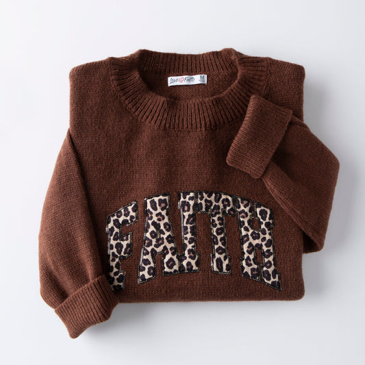 Faith Leopard Embellished Sweater