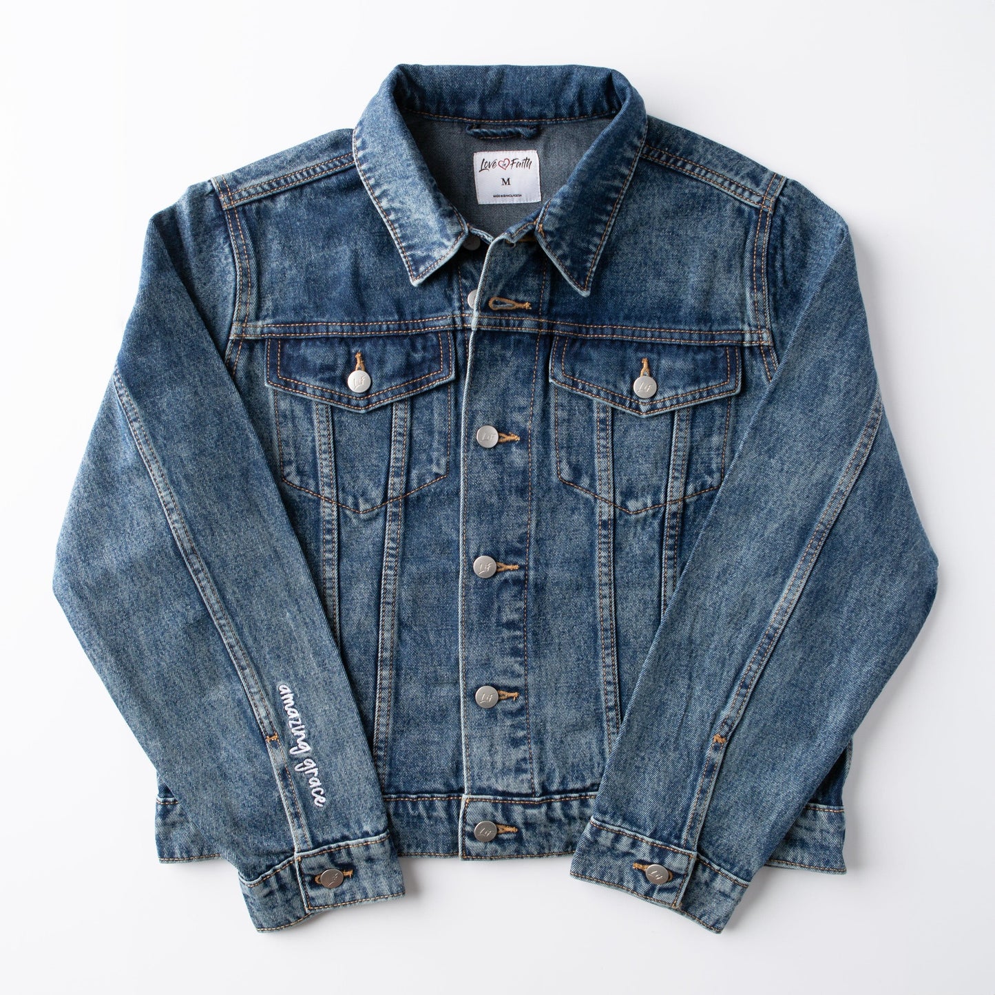 Vintage Washed Amazing Grace Denim Jacket