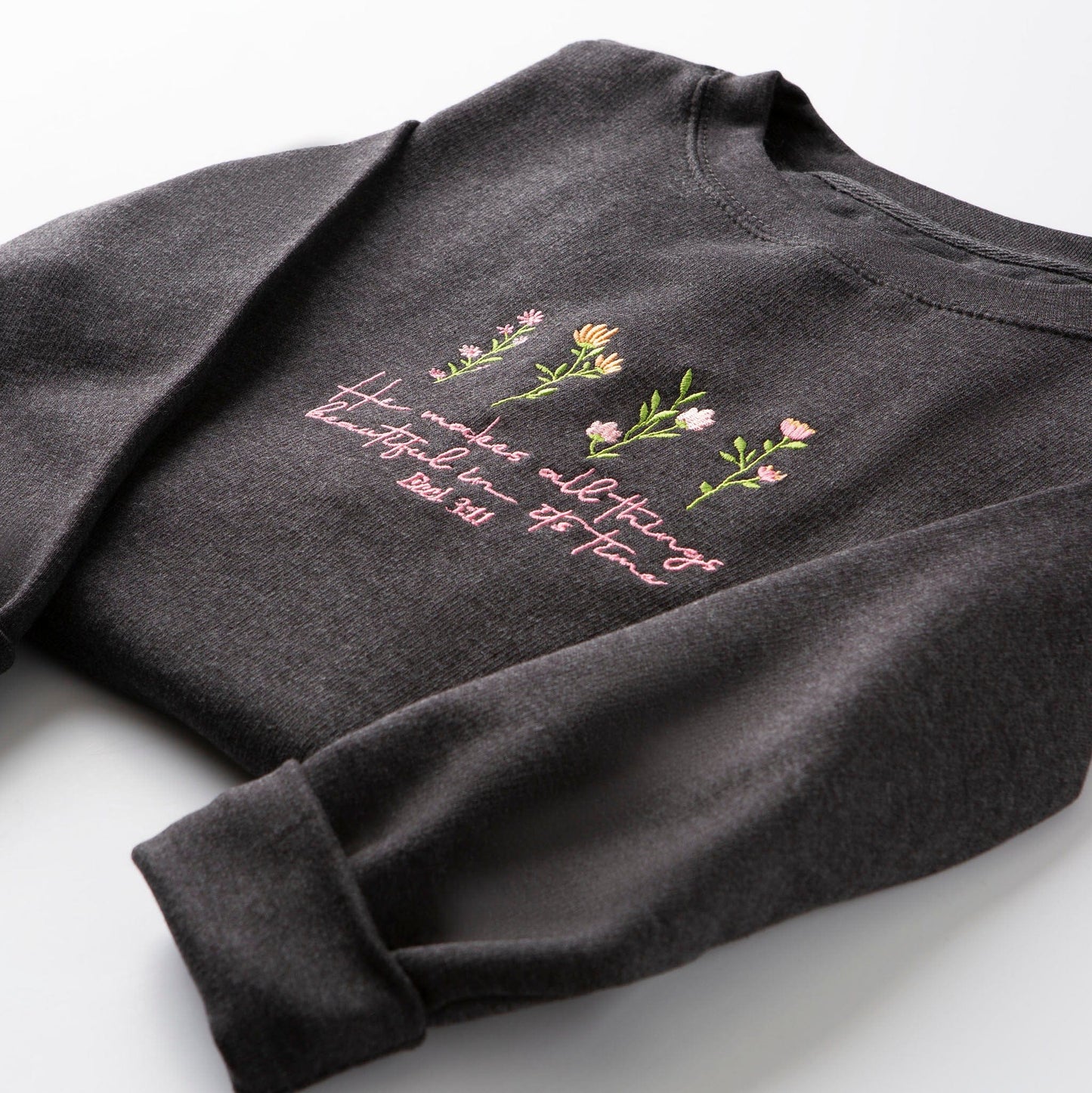 Embroidered He Makes All Things Beautiful Sweatshirt