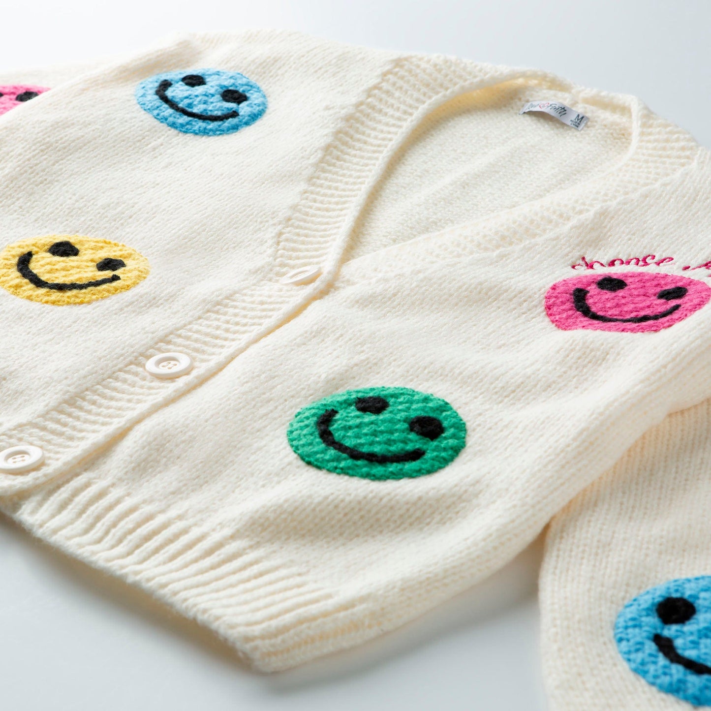 Choose Joy Smiley Face Cardigan