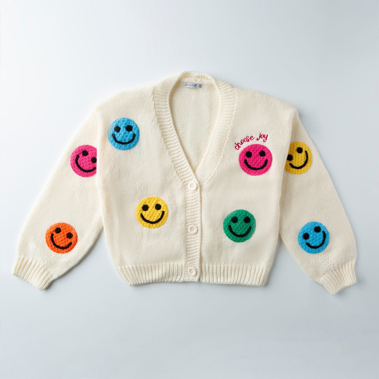 Choose Joy Smiley Face Cardigan