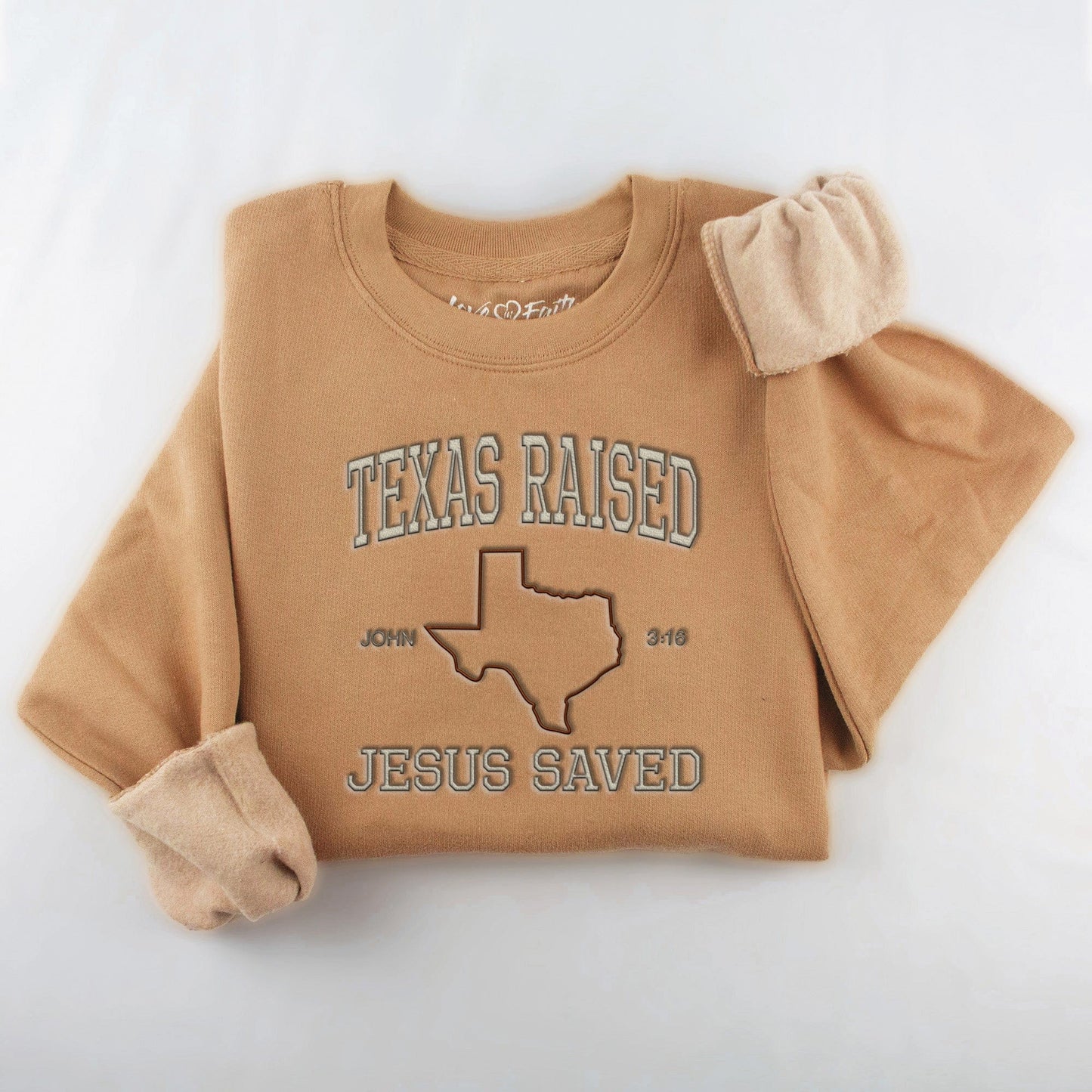 Embroidered Texas Raised Sweatshirt