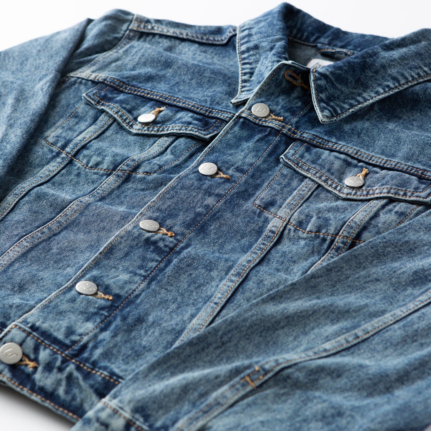 Vintage Washed Blessed Denim Jacket