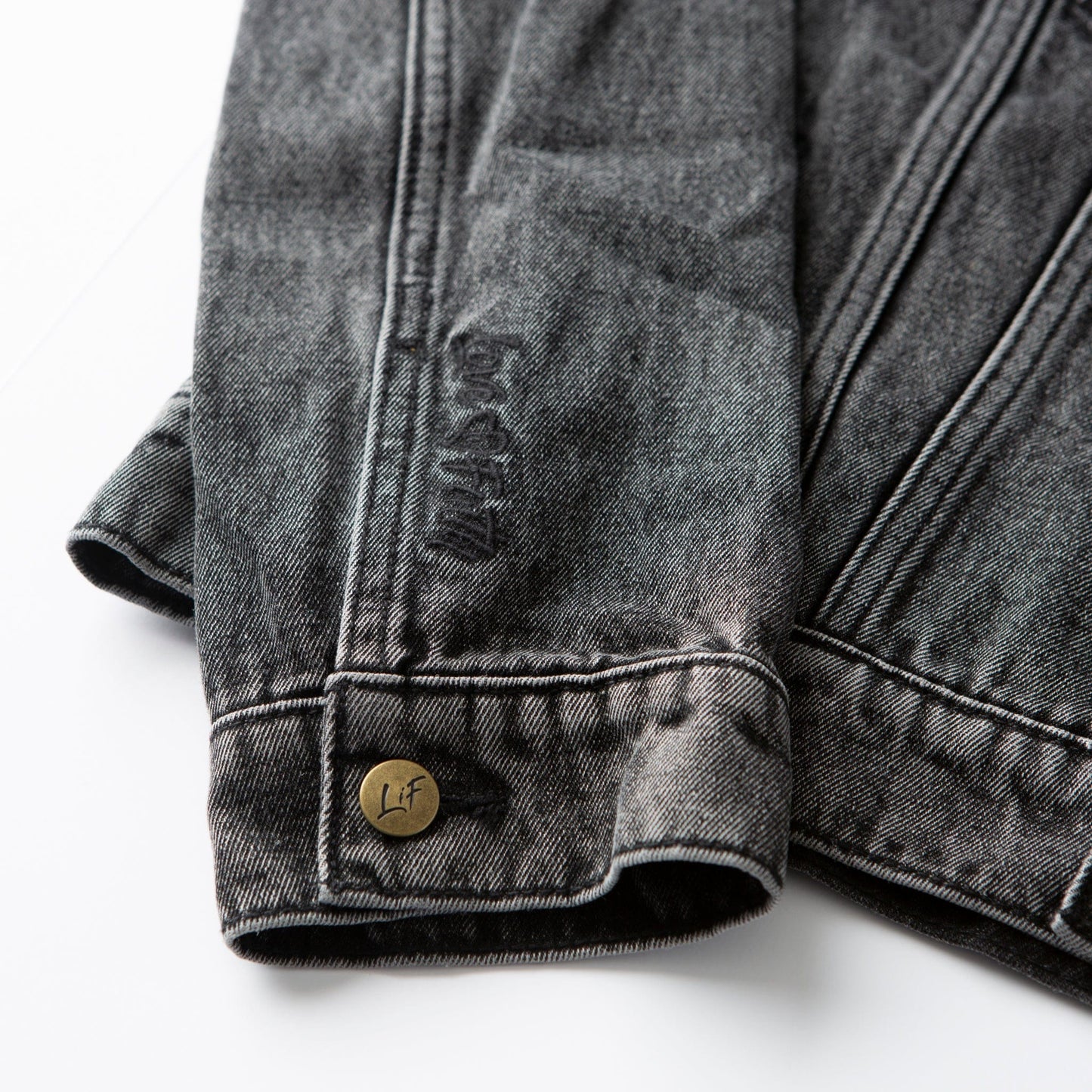 Vintage Washed Faith Cross Denim Jacket