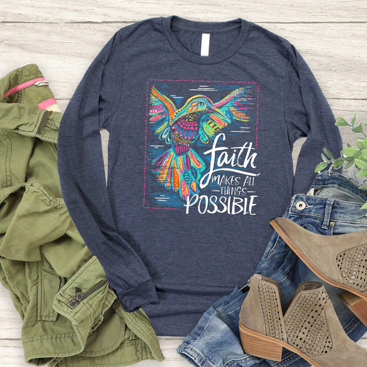 Faith Hummingbird Long Sleeve