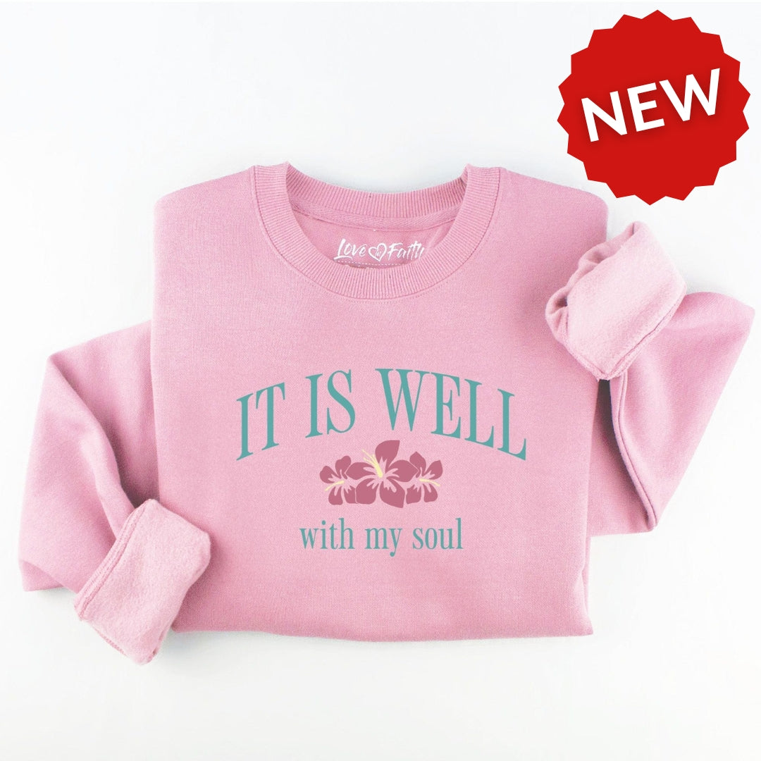 Embroidered It is Well Sweatshirt