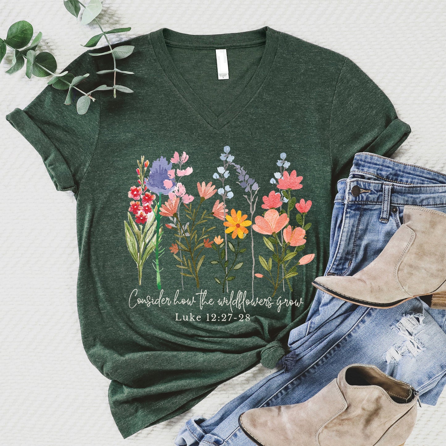 Wild Flowers Grow V-Neck