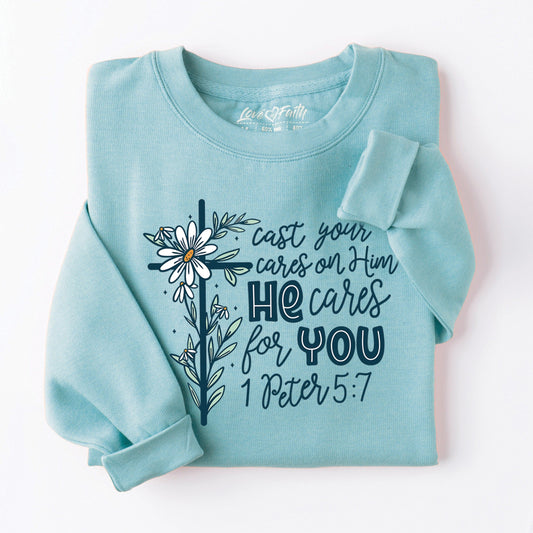 He Cares for You Sweatshirt