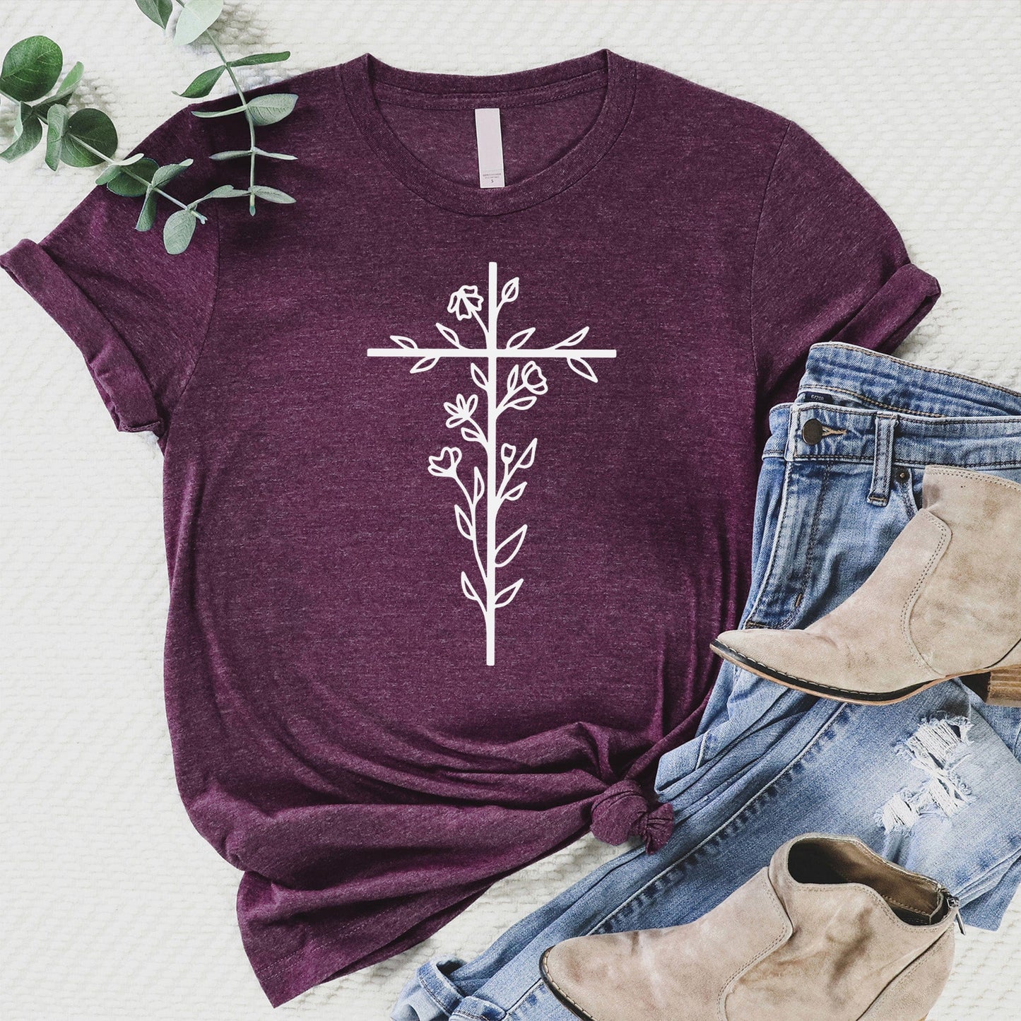 Floral Cross Tee