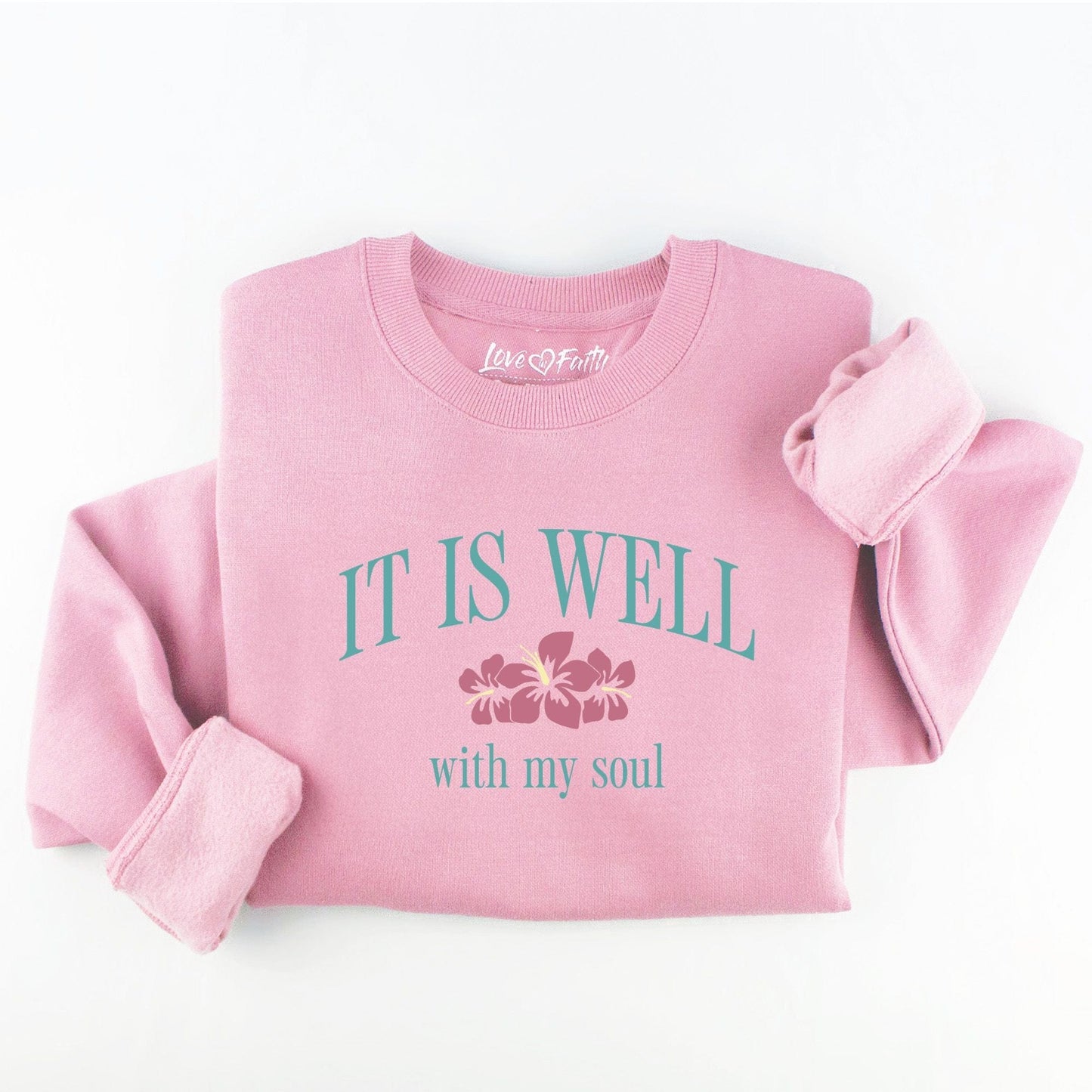 Embroidered It is Well Sweatshirt