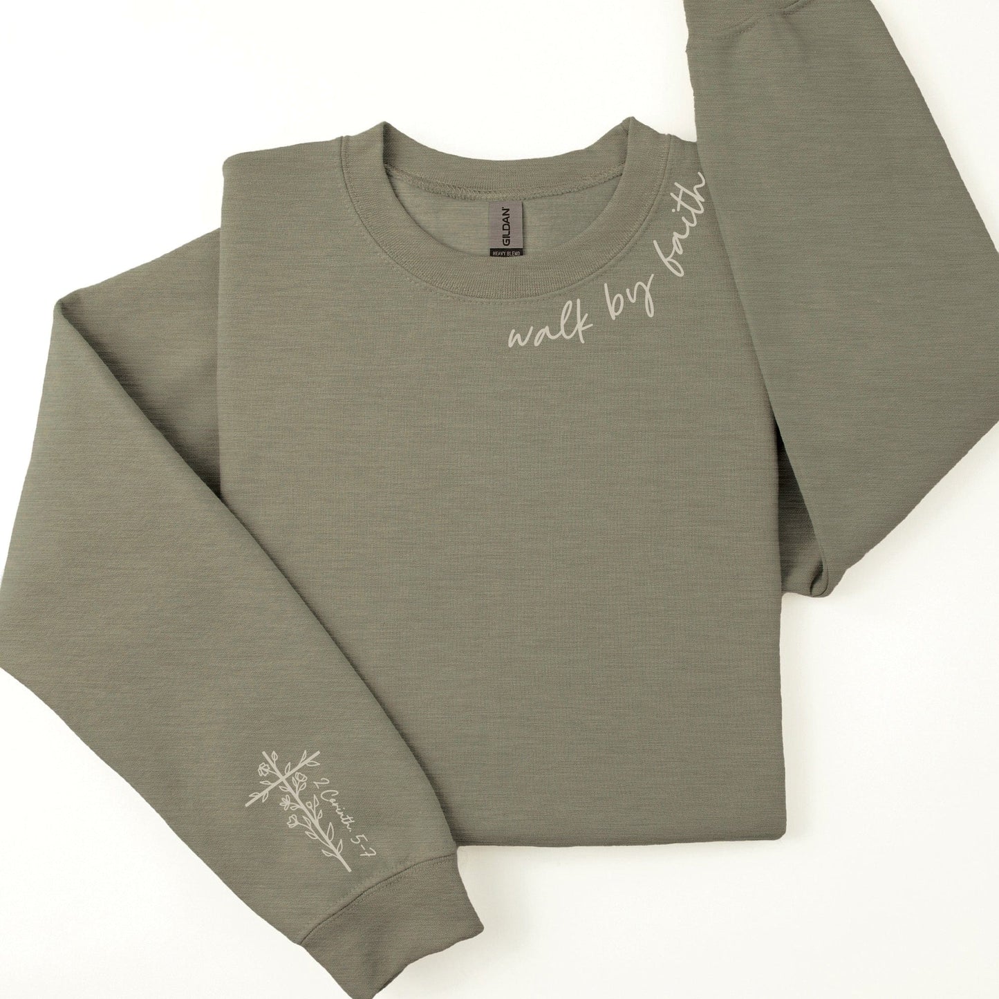 Embroidered Walk By Faith Sweatshirt